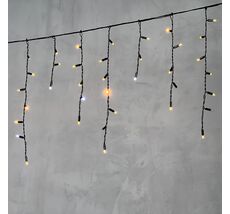 Гирлянда LTC Бахрома с Колпачком 3,1 x 0,5 м Жёлтая с Мерцанием Белого Диода 220В, 120 LED PIL120BLWCAP-11-2Y