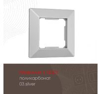 Рамка из поликарбоната на 1 пост Arte Milano 503.03-1.silver