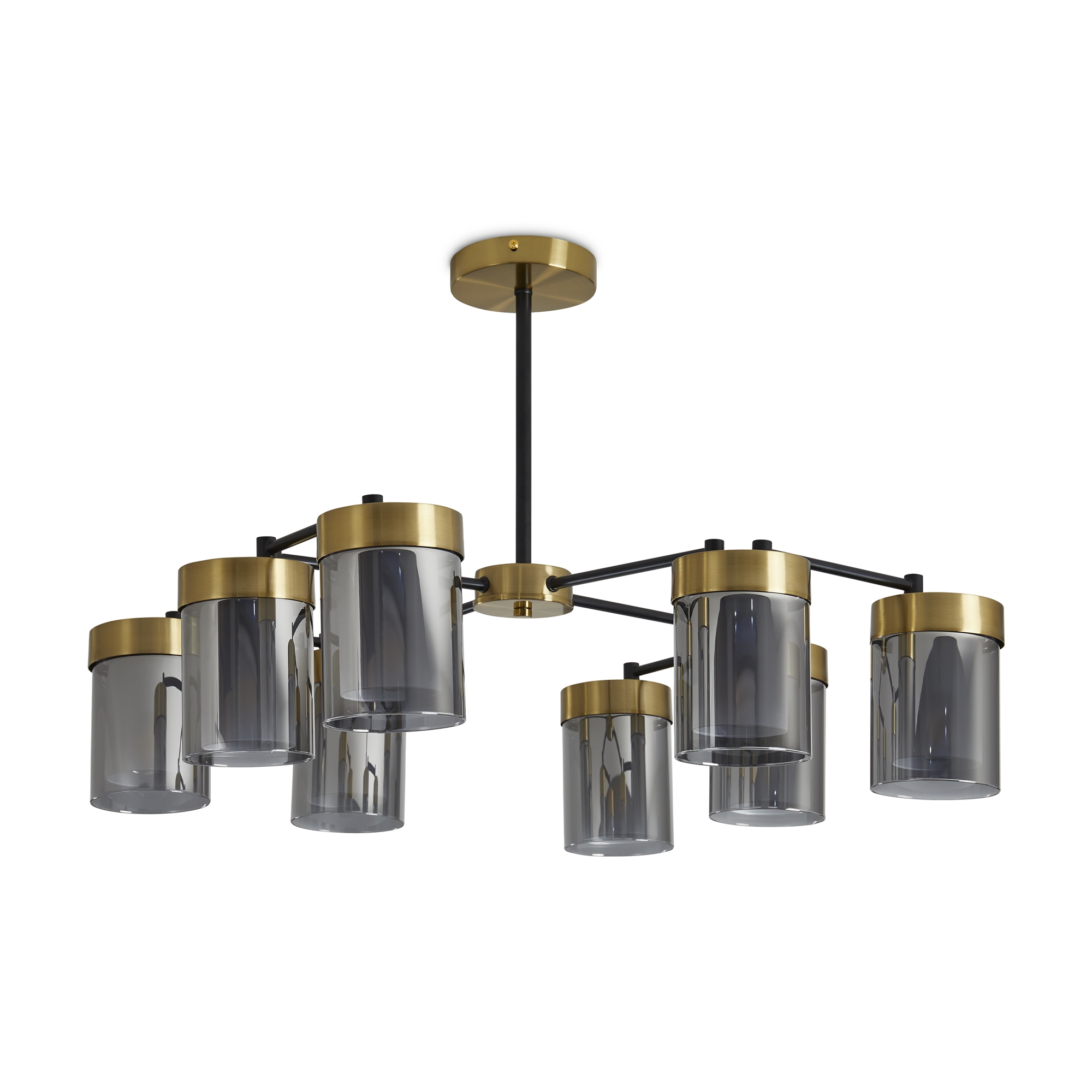 Подвесная люстра на штанге Freya Lora FR5432PL-08BBS_MY