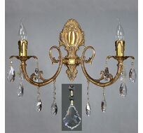 Бра Ambiente ALICANTE 8888/2 AB Leaf crystal_BZ
