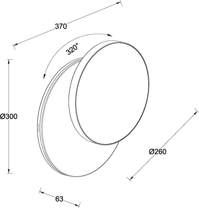 Потолочный светильник уличный IP44 светодиодный Oasis Light W2058 Bl_OL