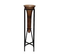 Подставка под цветы стеклянная на металлич.основании Garda Decor 71PN-31744