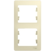 Рамка на 2 поста (бежевый) Systeme Electric GSL000206