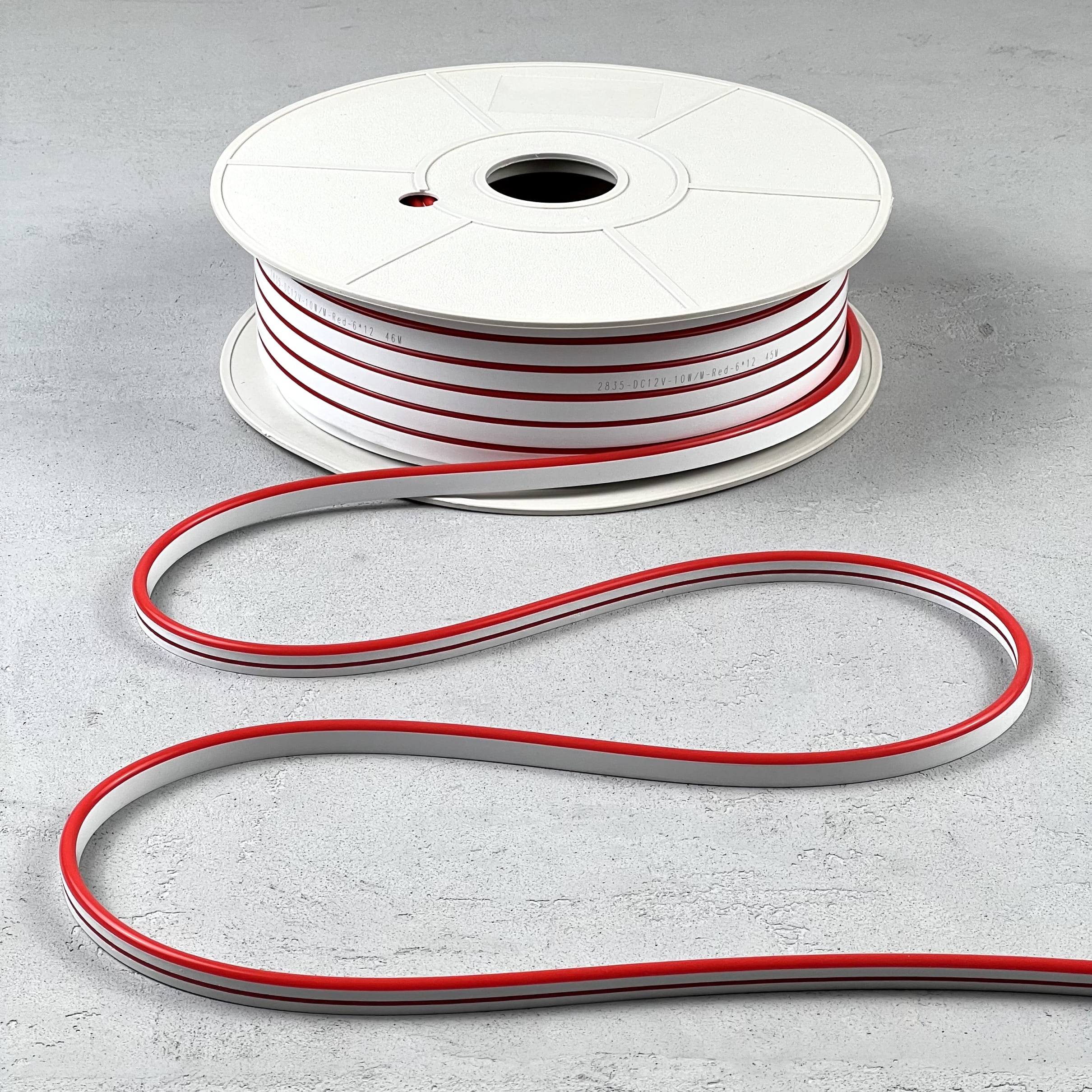 Односторонний Гибкий Неон 6х12мм Красный 12В, IP65 LTC FR-23523 FR-23523