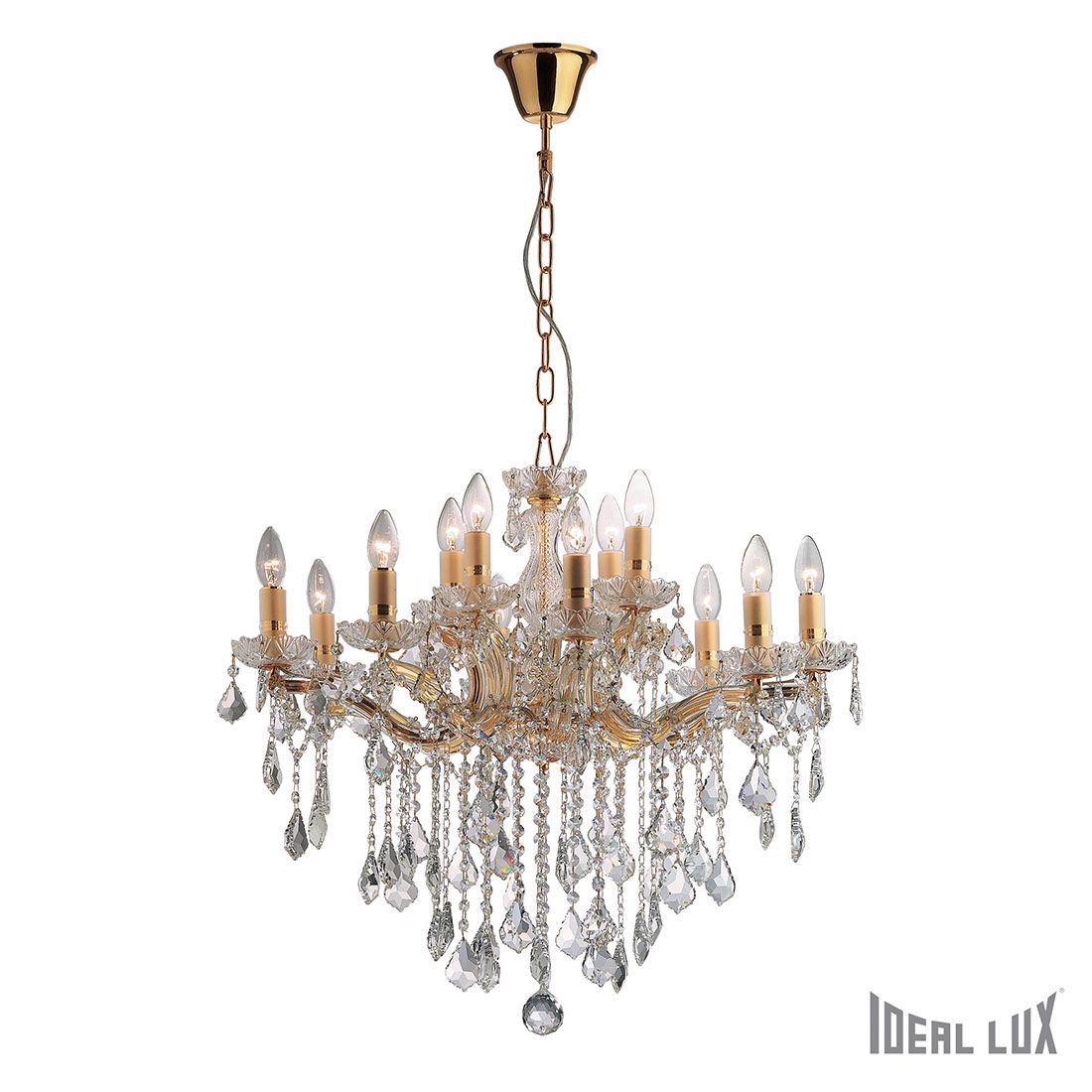Хрустальная люстра Ideallux FLORIAN SP12 ORO_IL
