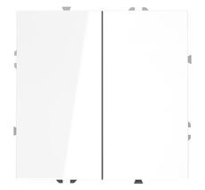 Проходной переключатель встраиваемый VOLTUM S70 двухклавишный 10А VLS020301