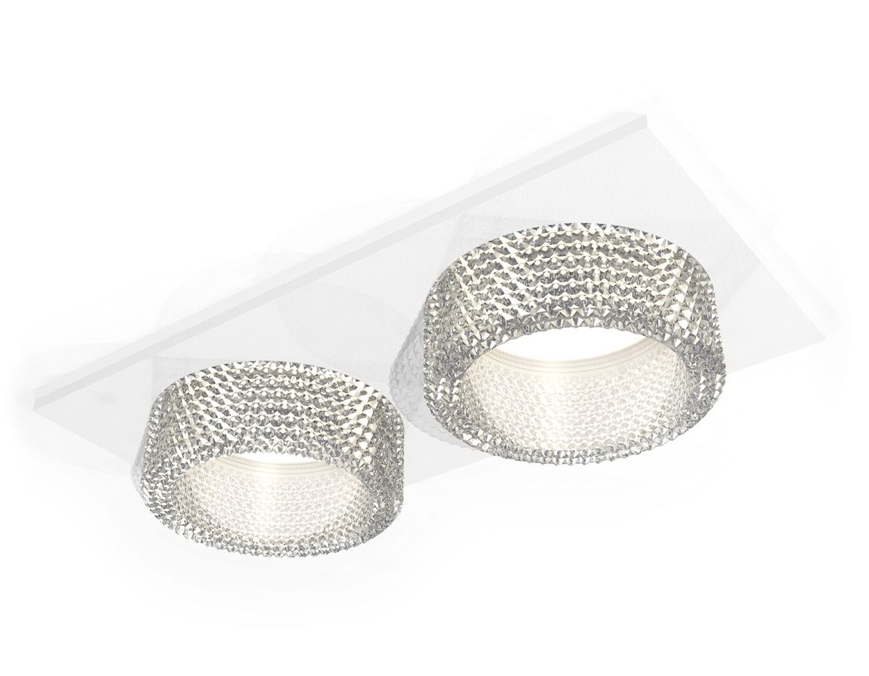 Комплект встраиваемого светильника Ambrella light с композитным хрусталем Techno XC6525040_AMB
