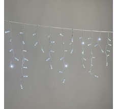 Гирлянда бахрома 3,1 x 0,5 м белая 220В, 120 LED, Провод белый Каучук 2,3мм, IP65 LTC ECO120-8-2W