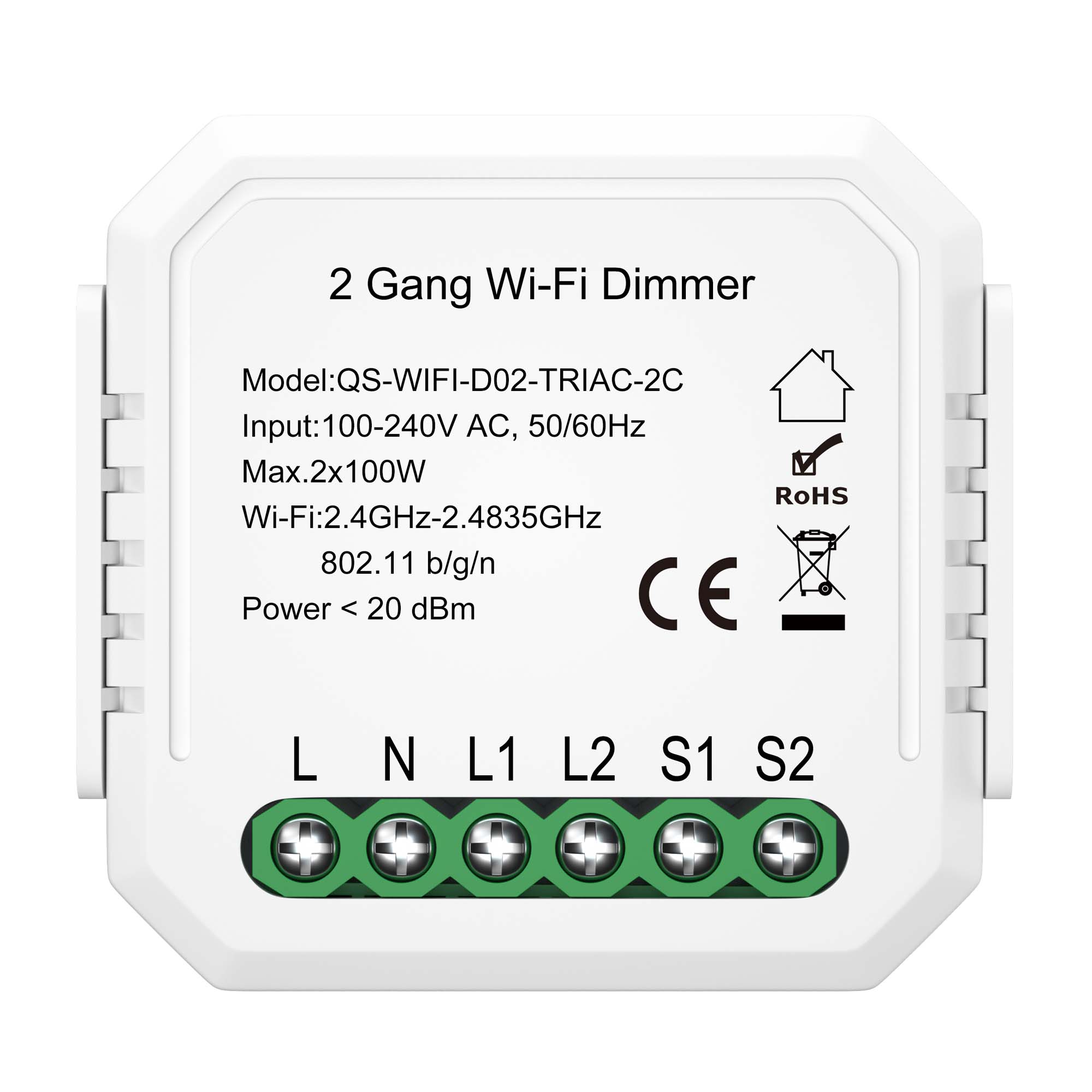 WIFI диммируемое реле 2 канала ST LUCE AROUND ST9000.500.02CDIM