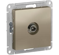 ТВ-розетка встраиваемая проходная (шампань) Systeme Electric ATN000591