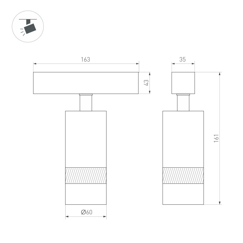 Трековый светильник Arlight MAG-SPOT-45 052298_ARL