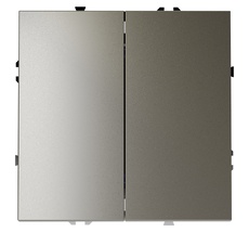 Выключатель с самовозвратом встраиваемый VOLTUM S70 двухклавишный 10А VLS020604