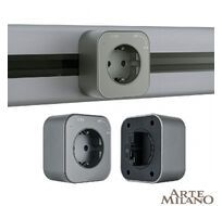 Трековая розетка Arte Milano track-sockets 380022TS/ES Grey