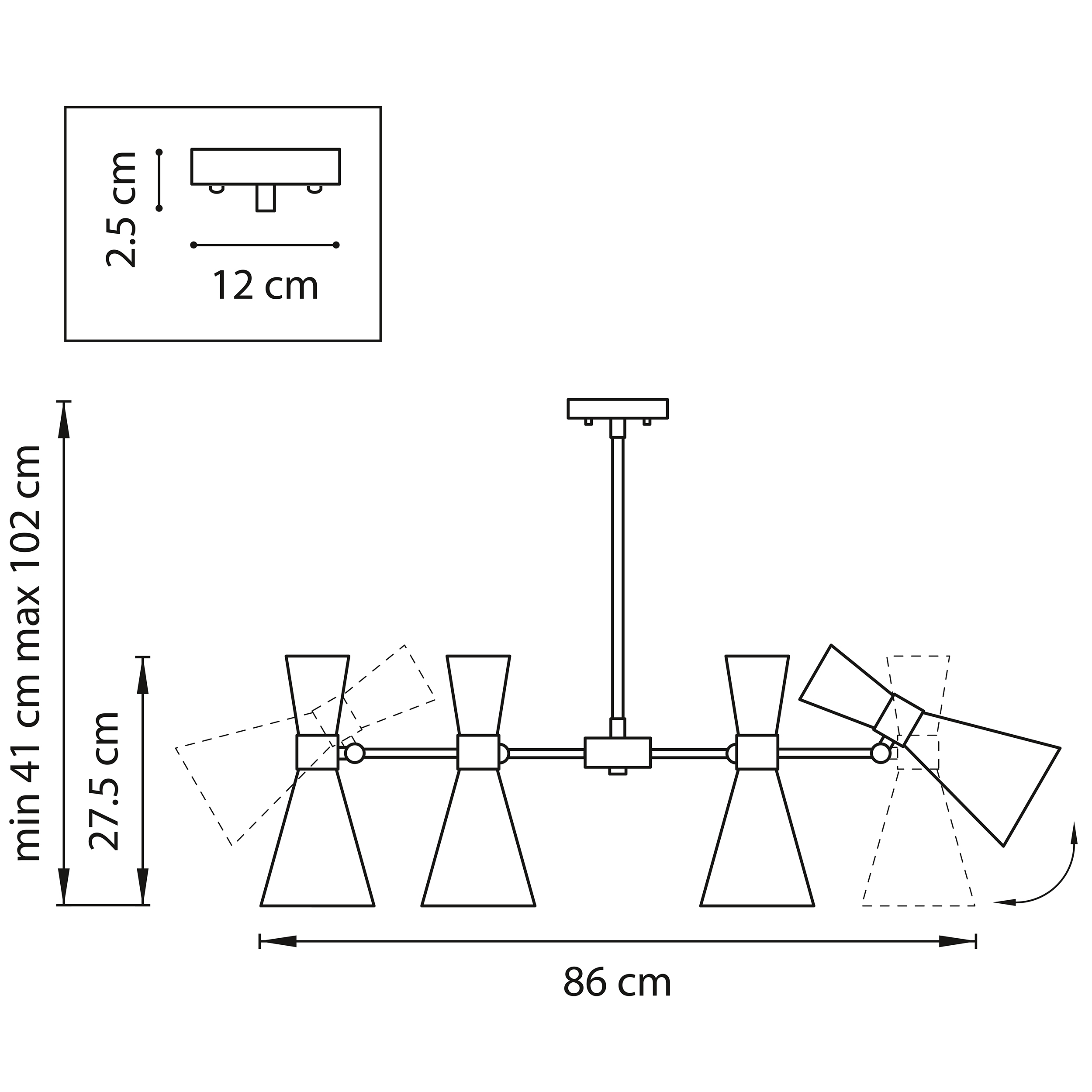 Потолочная люстра LightStar DUMO 816087_LS