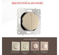 Выключатель жалюзи 10A 250V Arte Milano 202.38-2.shampan
