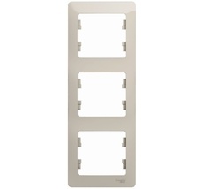 Рамка на 3 поста (молочный) Systeme Electric GSL000907