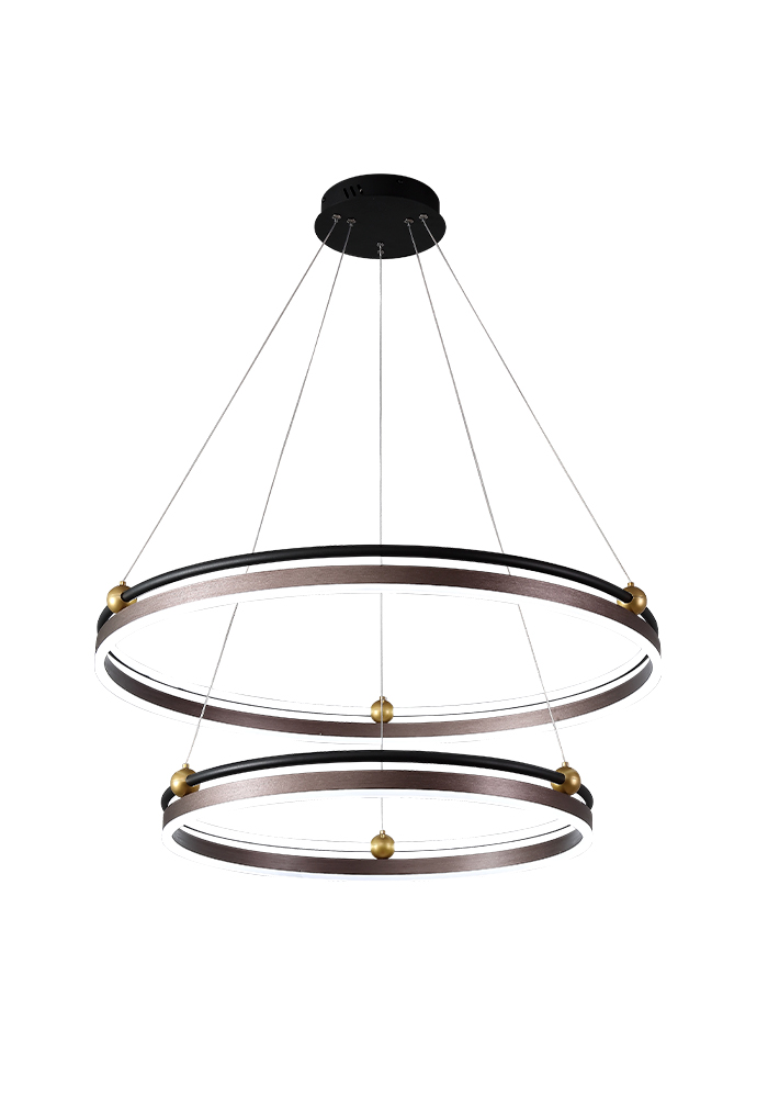 Подвесная люстра Crystallux FERNANDO FERNANDO SP123W LED D600+800 COFFEE/BLACK_CR