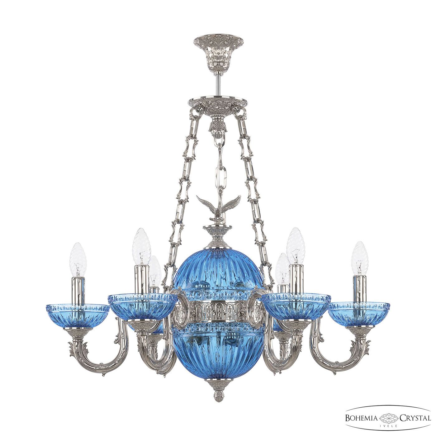 

Хрустальная люстра Bohemia Ivele 71003P/6/175 Ni P Aquamarine/M-1G FE1S, 71003P/6/175 Ni P Aquamarine/M-1G FE1S