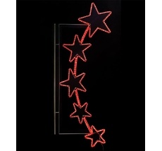 Светодиодная Консоль Пять Звезд 90 x 200 см, Красная, 220В SKL4-220R