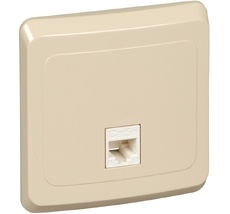 Розетка встраиваемая Ethernet RJ-45 (Кремовый) Systeme Electric KOMC-001K