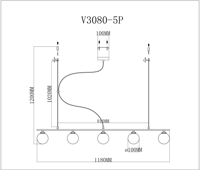Подвесной светильник Moderli V3080-5P_MD