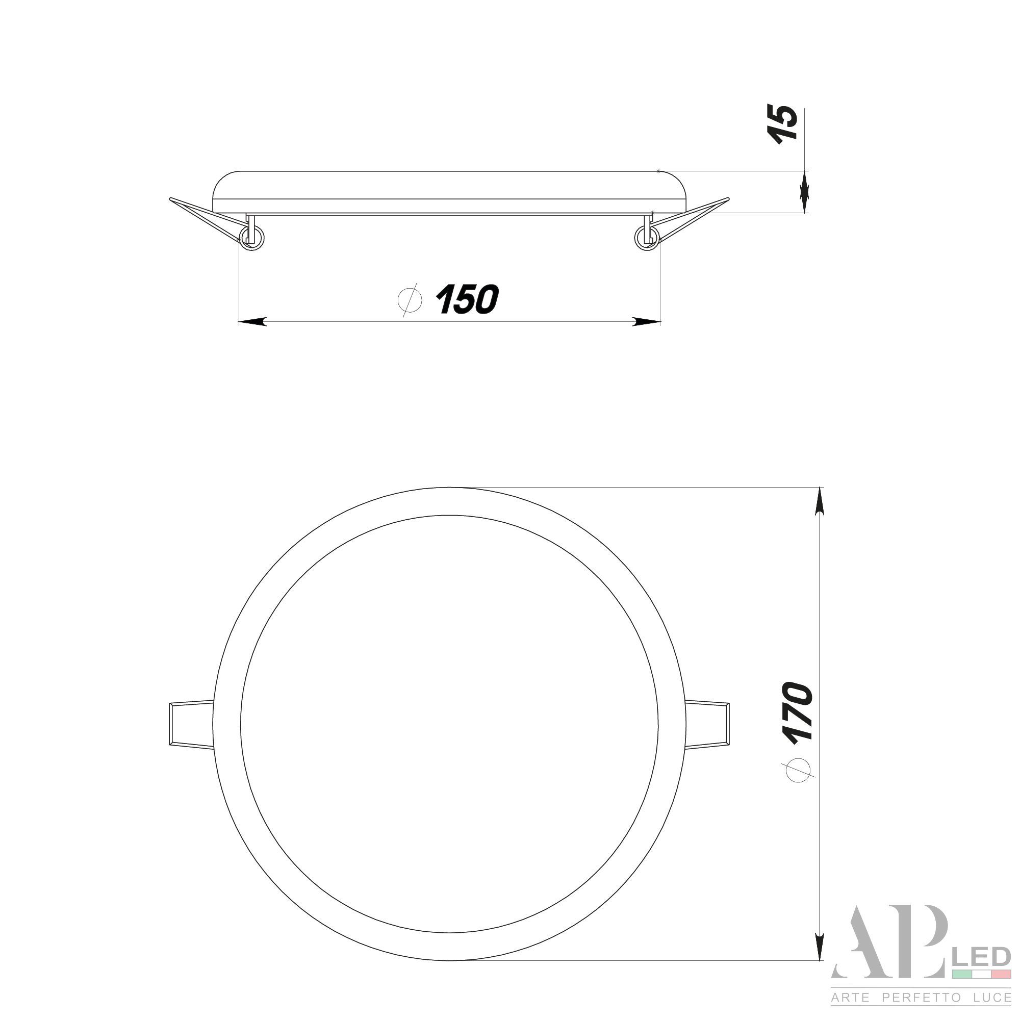 Встраиваемый Светильник Ingrid 3322.FAP222R/22W/4K_BI