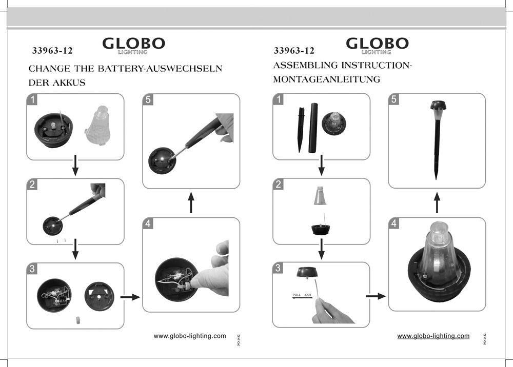 Уличный наземный светильник Globo 33963-12_GL