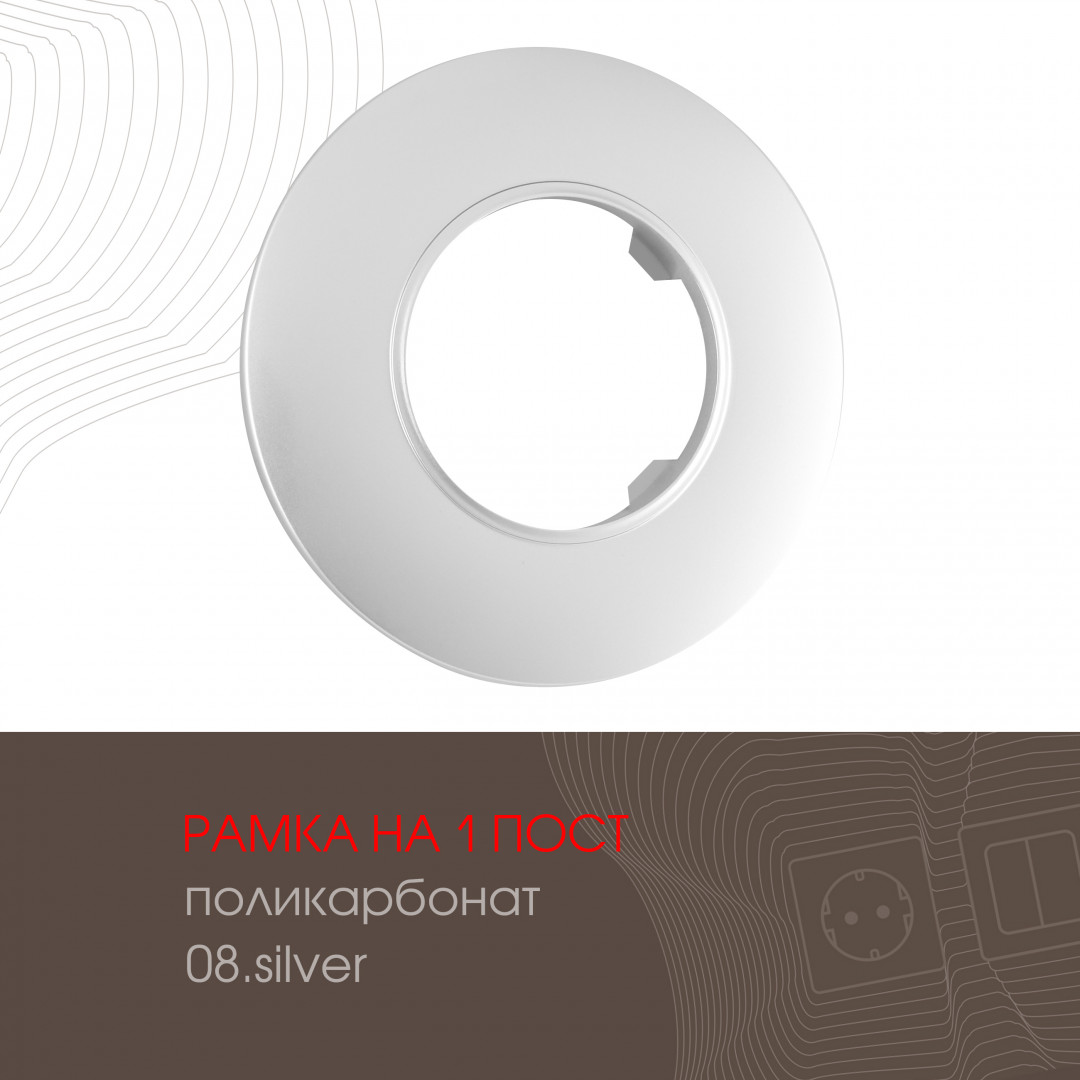 Рамка из поликарбоната на 1 пост Arte Milano 502.08-1.silver