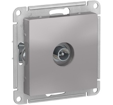 ТВ-розетка встраиваемая проходная (алюминий) Systeme Electric ATN000393