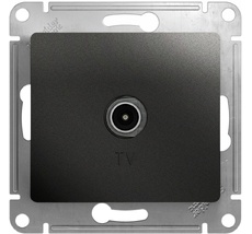 ТВ-розетка встраиваемая проходная (антрацит) Systeme Electric GSL000792