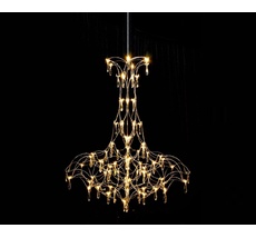 Подвесная люстра светодиодная диммируемая с пультом ДУ Kink Light 07890-L,02(21)_KL