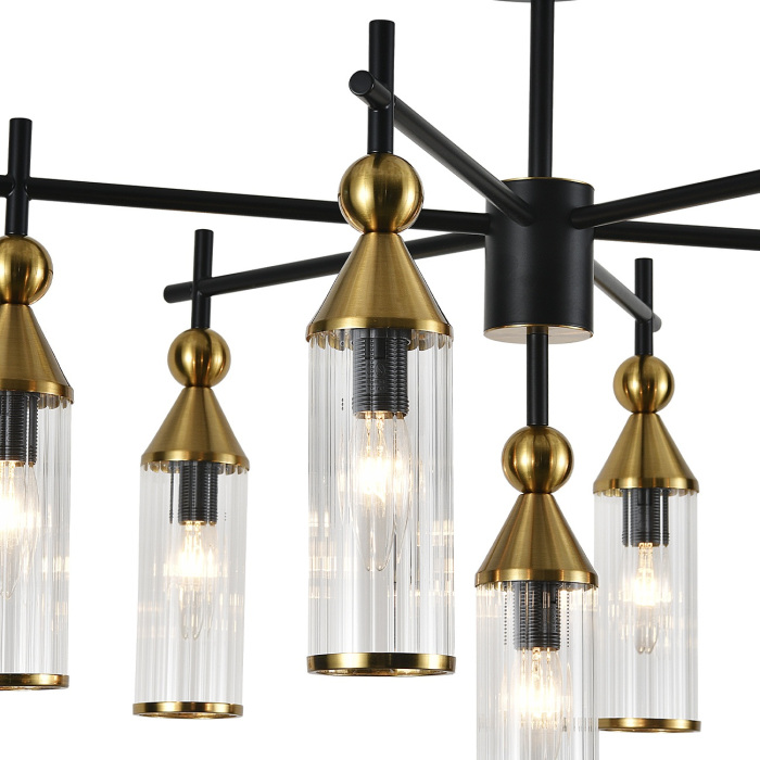 Потолочная люстра на штанге (13037/7R Black) Indigo V000528