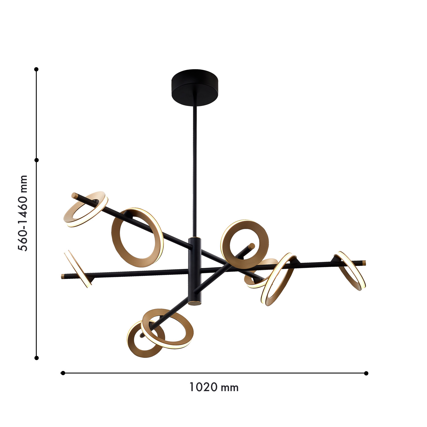 Потолочная люстра на штанге Favourite Imma 4322-9P