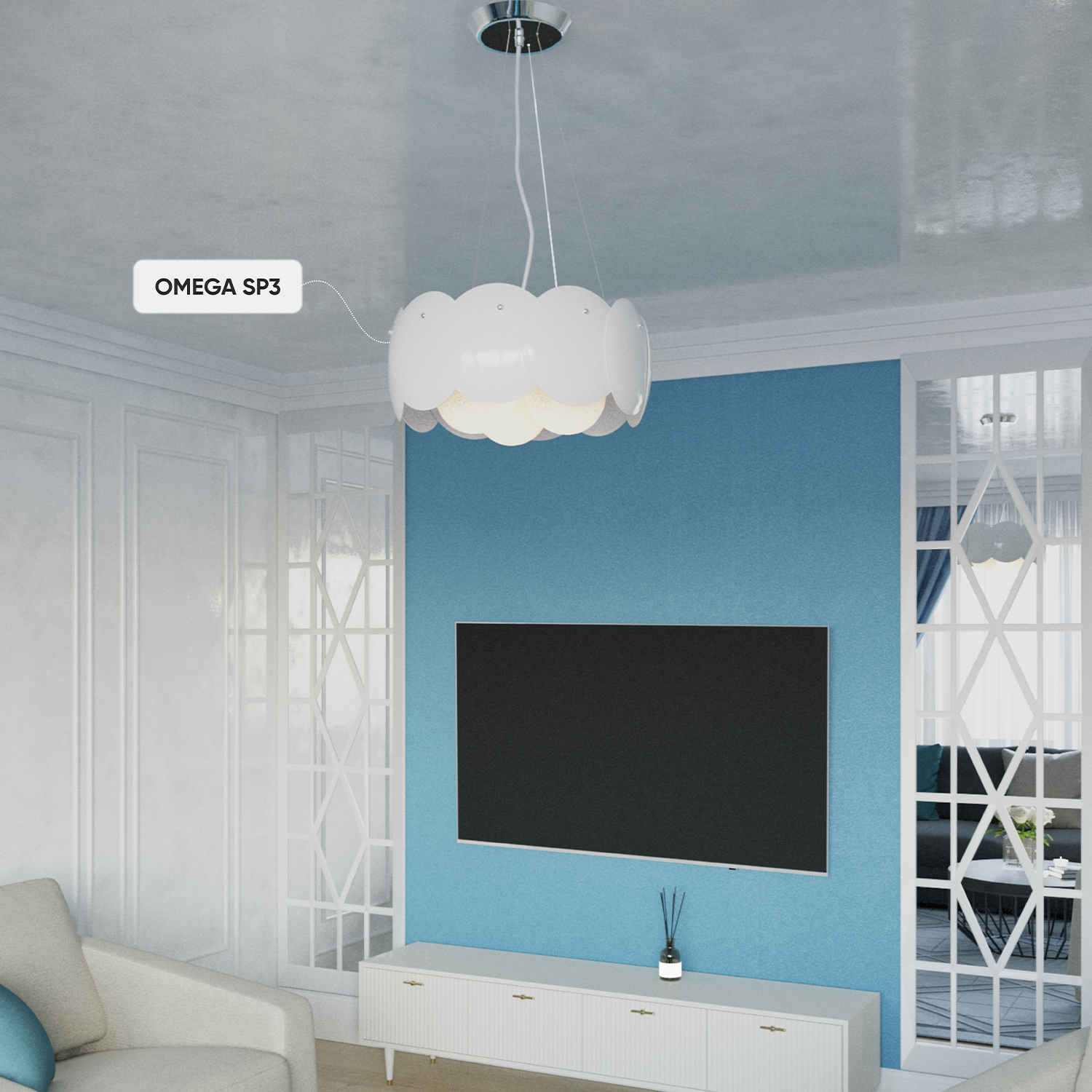 Подвесной светильник Crystallux OMEGA OMEGA SP3_CR