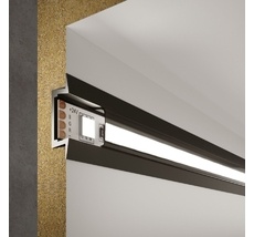 Встраиваемый алюминиевый профиль черный/черный для светодиодной ленты LL-2-ALP007 a053622_ES