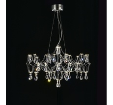 Подвесная люстра светодиодная с пультом и хрустальными подвесками Asfour MyFar MR2651-57P-50AD