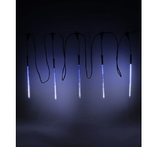 Гирлянда Тающие Сосульки 5шт по 30см, 24В, 160 Бело-Синих Светодиодов, Провод Черный ПВХ, IP55 CCL160-10-1WB
