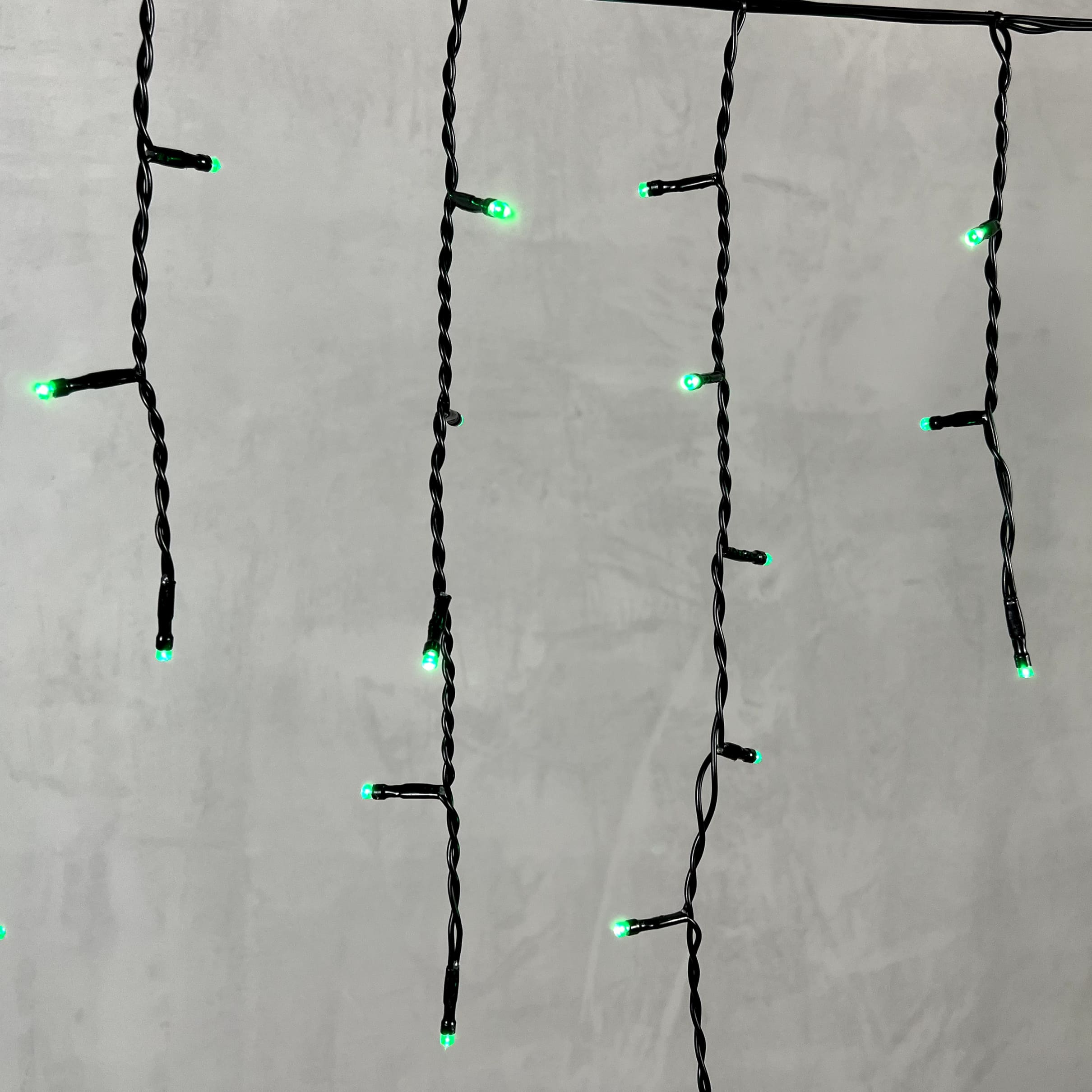 Гирлянда Бахрома 3,1 x 0,5 м Зеленая 220В, 150 LED, Провод Черный ПВХ, IP54 PIL150-11-2G