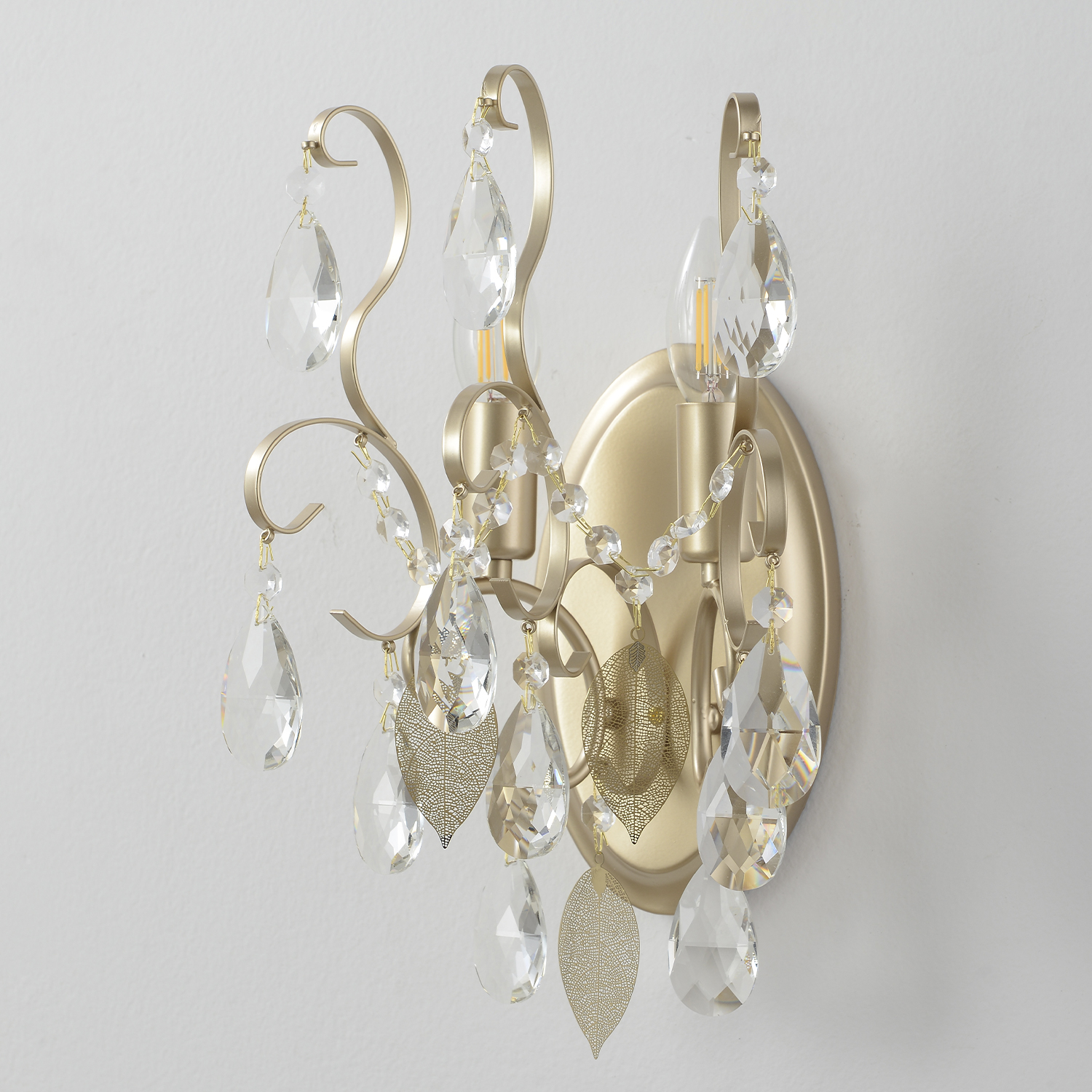 Настенный светильник Crystal Lux ESMIRALDA AP2 GOLD_CR