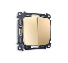 Выключатель двухклавишный проходной Ambrella Volt OMEGA QUANT MO603020_AMB