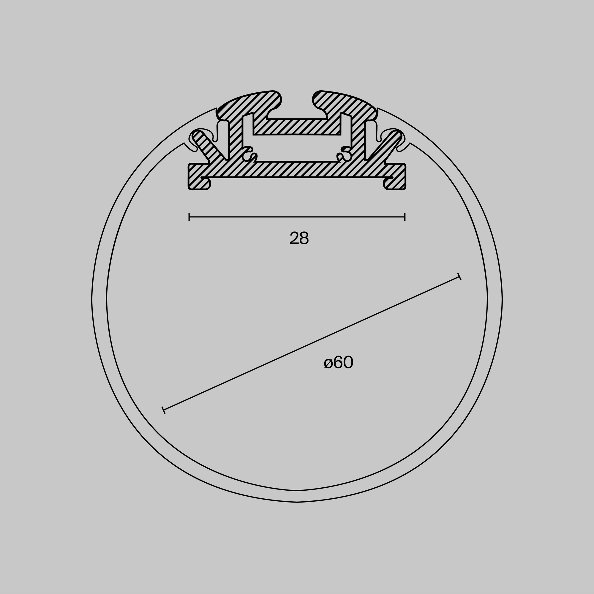 Профиль для светодиодной ленты Maytoni ALM-D60-S-2M_MY