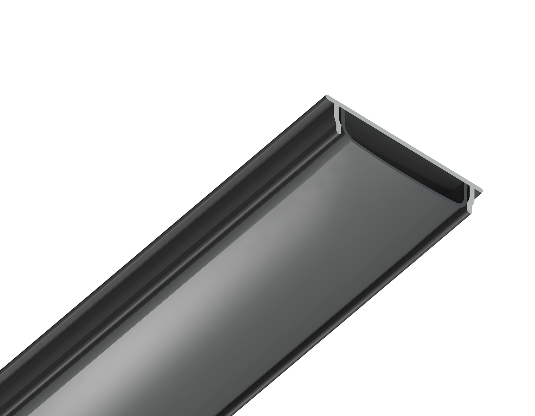 Алюминиевый профиль накладной гибкий для ленты до 15мм Ambrella Light ILLUMINATION GP1600BK/BK_AMB