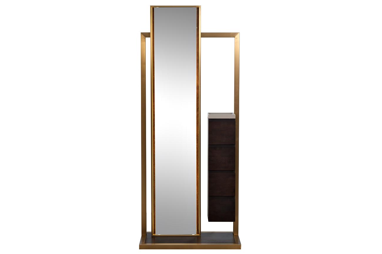 Тумба с зеркалом и подсветкой Garda Decor 58DB-MR18158