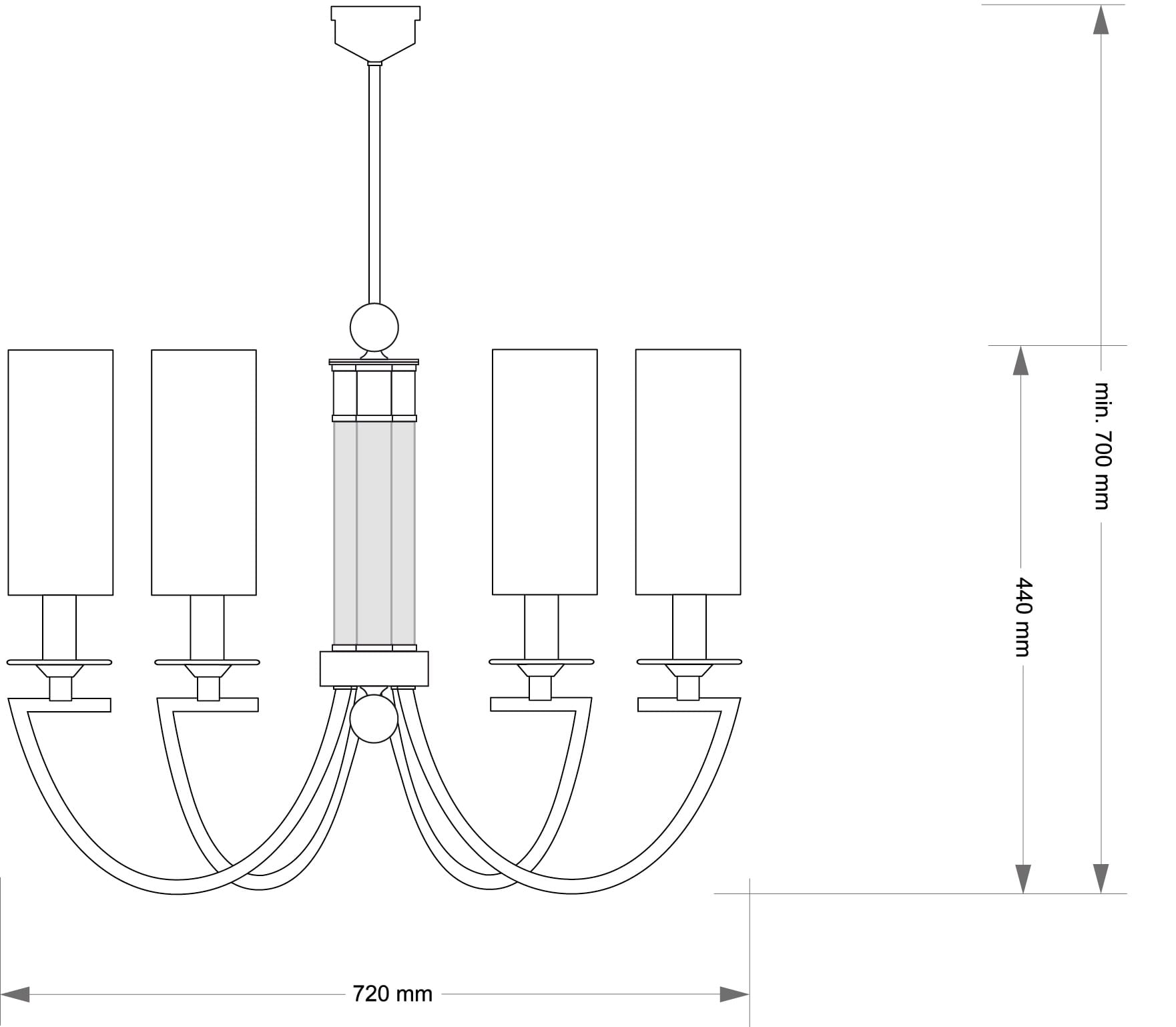 Потолочная люстра Kutek LEA LEA-ZW-4(BN/A)