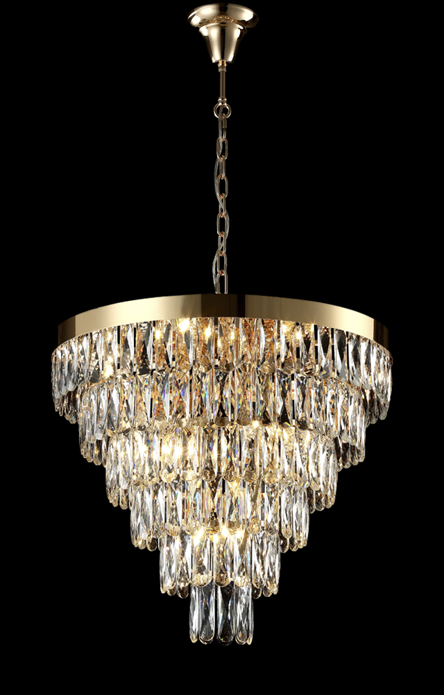 Подвесная люстра Crystallux ABIGAIL ABIGAIL SP-PL15 D620 GOLD/TRANSPARENT_CR
