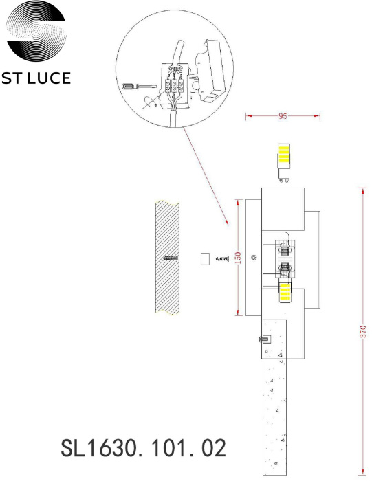 Настенный светильник ST Luce Cesena SL1630.101.02