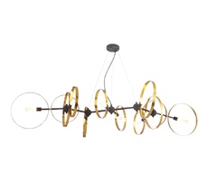 Подвесная люстра Crystallux ARMONICA ARMONICA SP8 BLACK/BRASS V1_CR