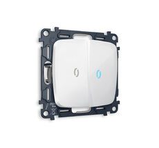 Выключатель 2-клавишный проходной с подсветкой 10000K OMEGA QUANT Ambrella Volt MO104040_AMB