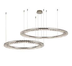 Подвесная люстра Newport Горизонтальная композиция 8240 из двух плоских колец хром №51_NP