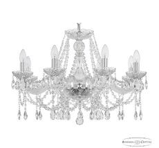 Хрустальная люстра Bohemia Ivele Crystal 107/8/240 Ni_BI